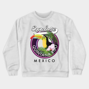 Quintana Roo holbox beach mexico travel patch Crewneck Sweatshirt